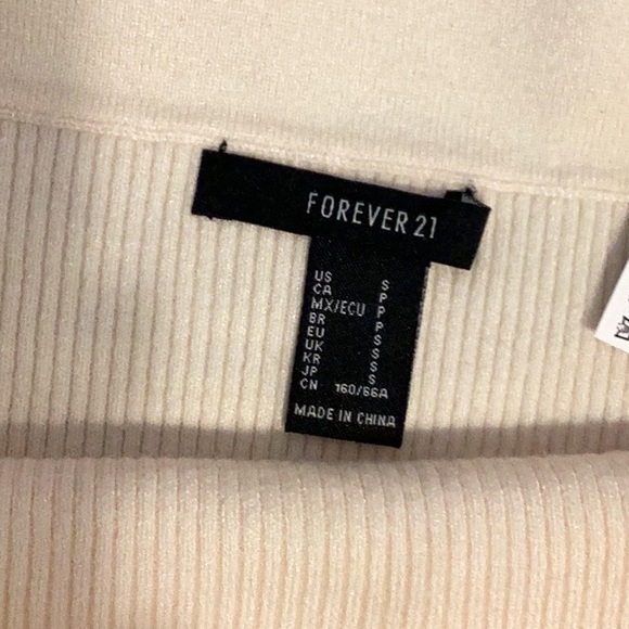 Forever 21 cream knit tube skirt size small - Picture 5 of 5